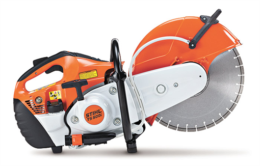 STIHL TS 500i cut-off saw. Shown here with diamond wheel.