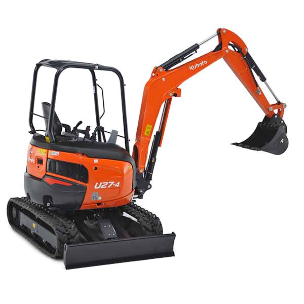 Kubota U27-4 Tight Tail Swing Compact Excavator 